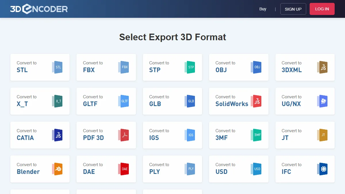 3D Encoder website preview