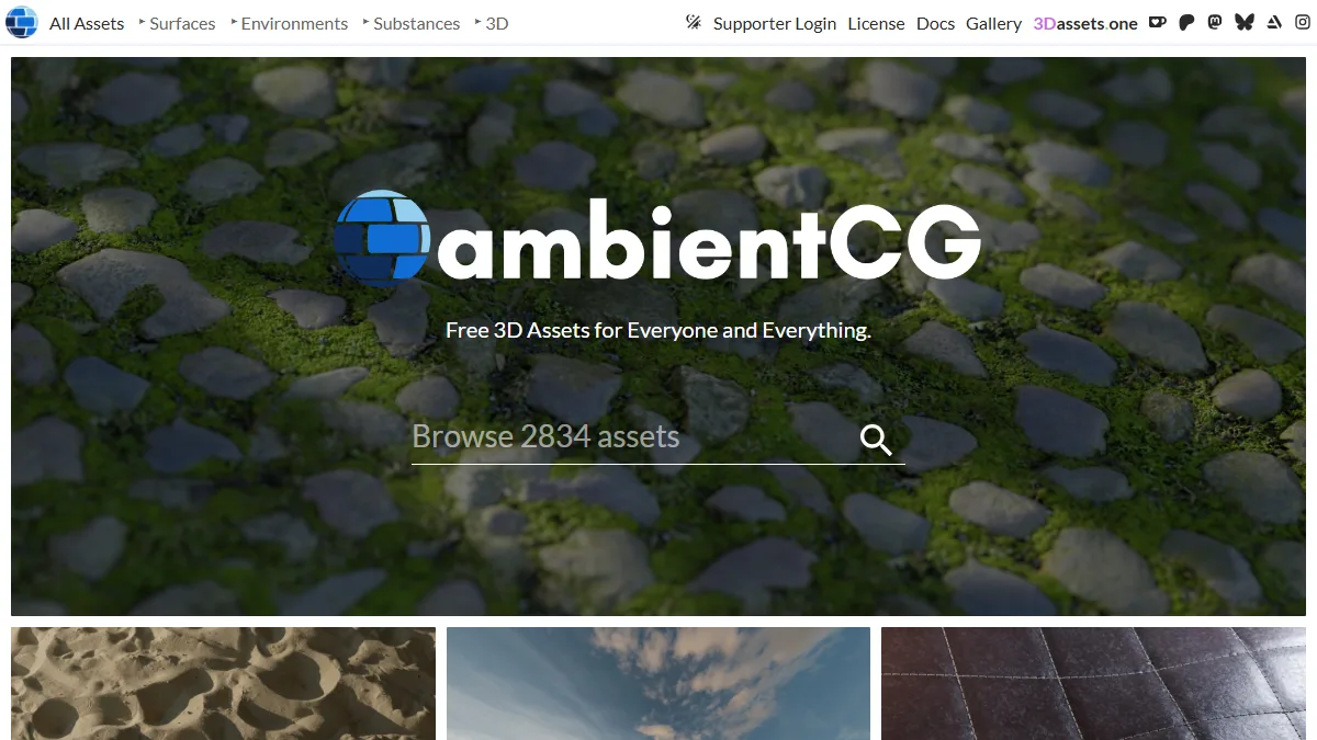 Ambient CG website preview