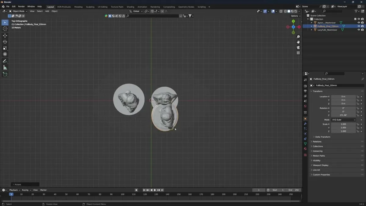 Blender merge multiple objects video preview