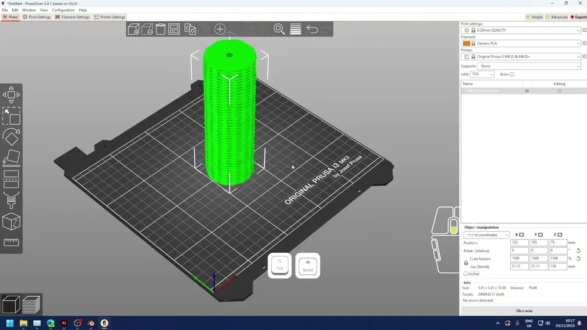 Blender roller stamp video preview