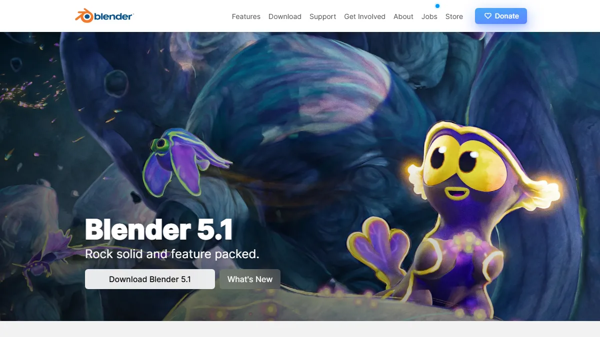 Blender website preview