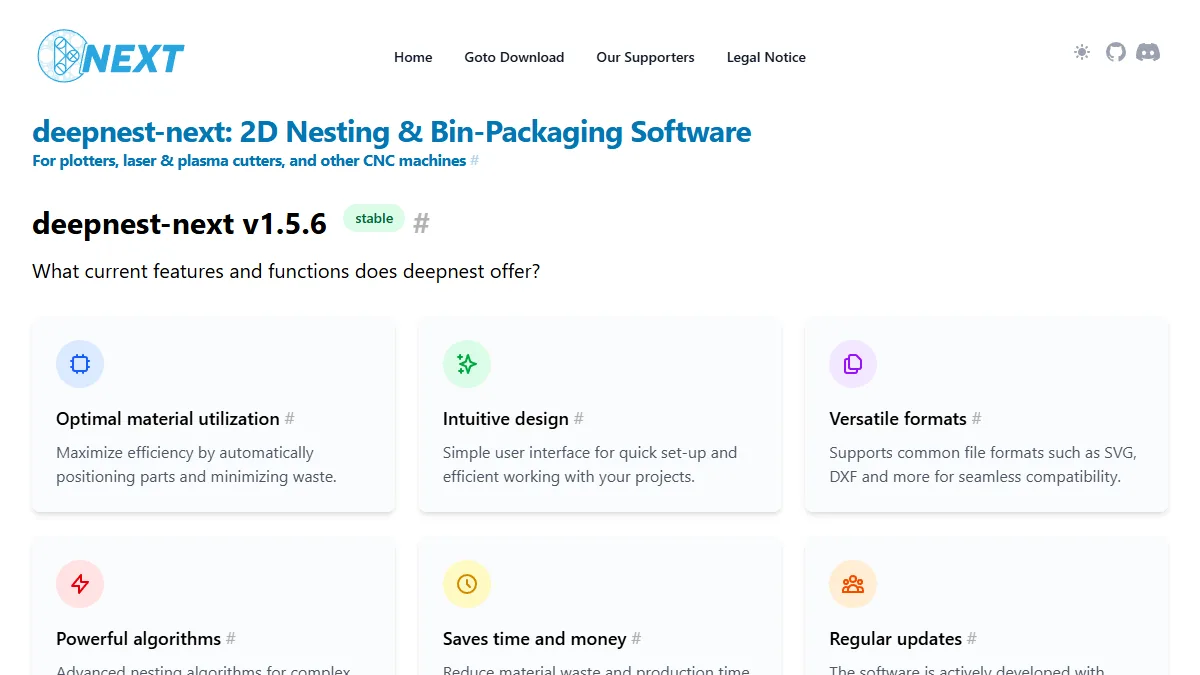 Deepnest website preview