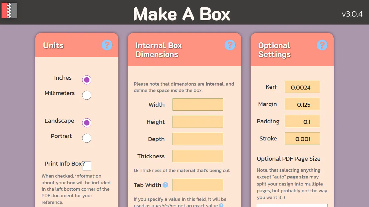 Make a Box website preview