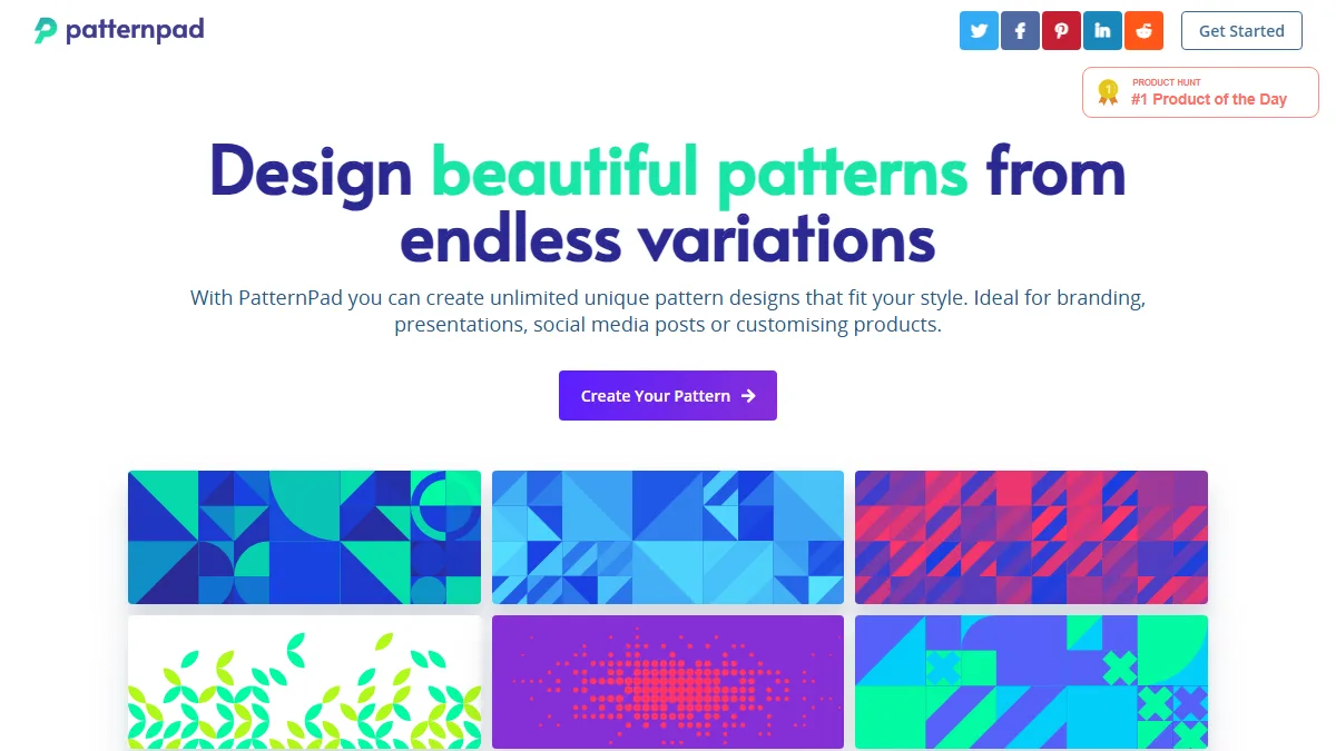 PatternPad website preview