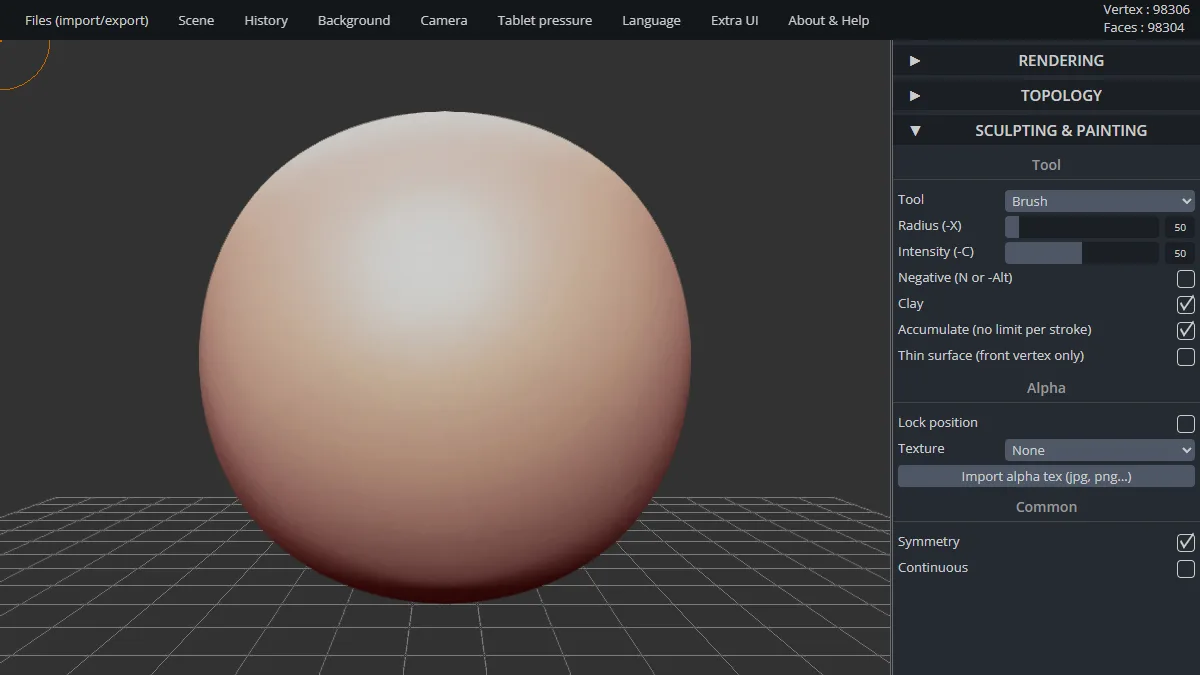 SculptGL website preview