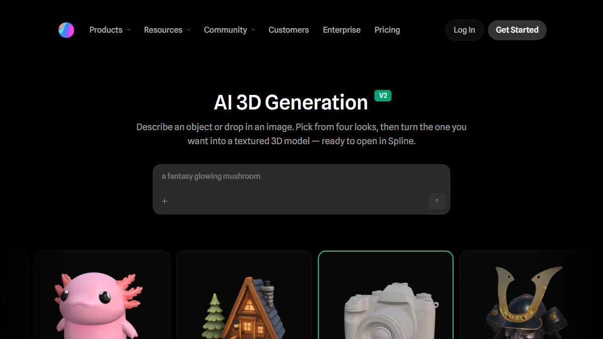 Spline AI website preview