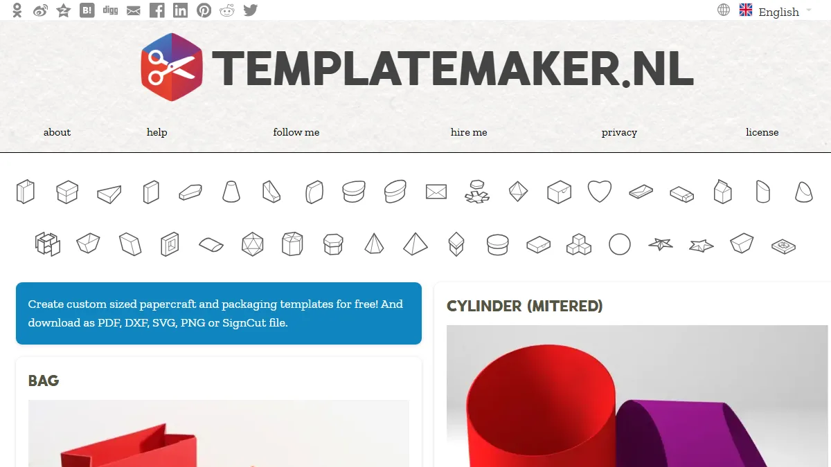 Template Maker website preview