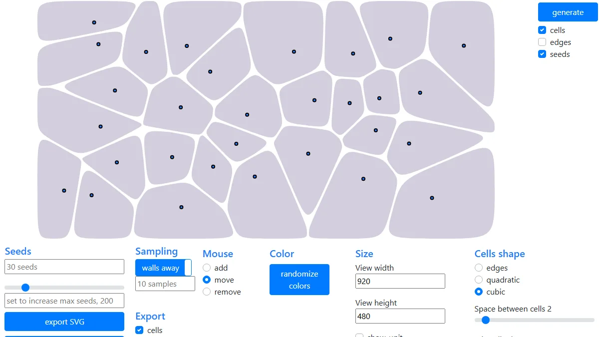 Voronoi Editor website preview