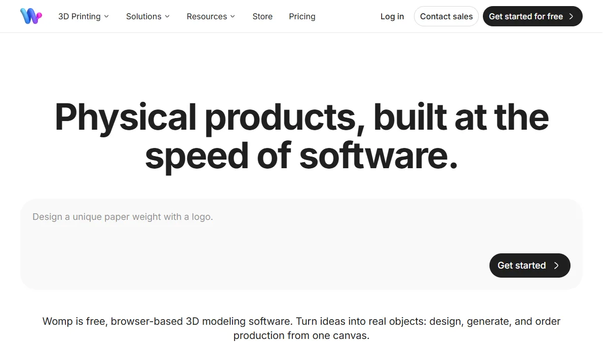 Womp website preview